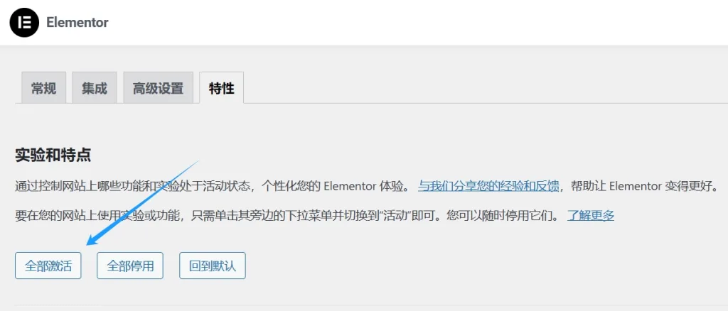 Elementor Pro 设置高性能模式